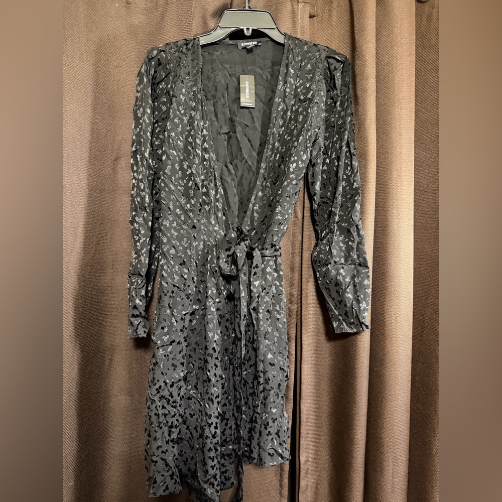 Express Black Long Sleeve Dress
